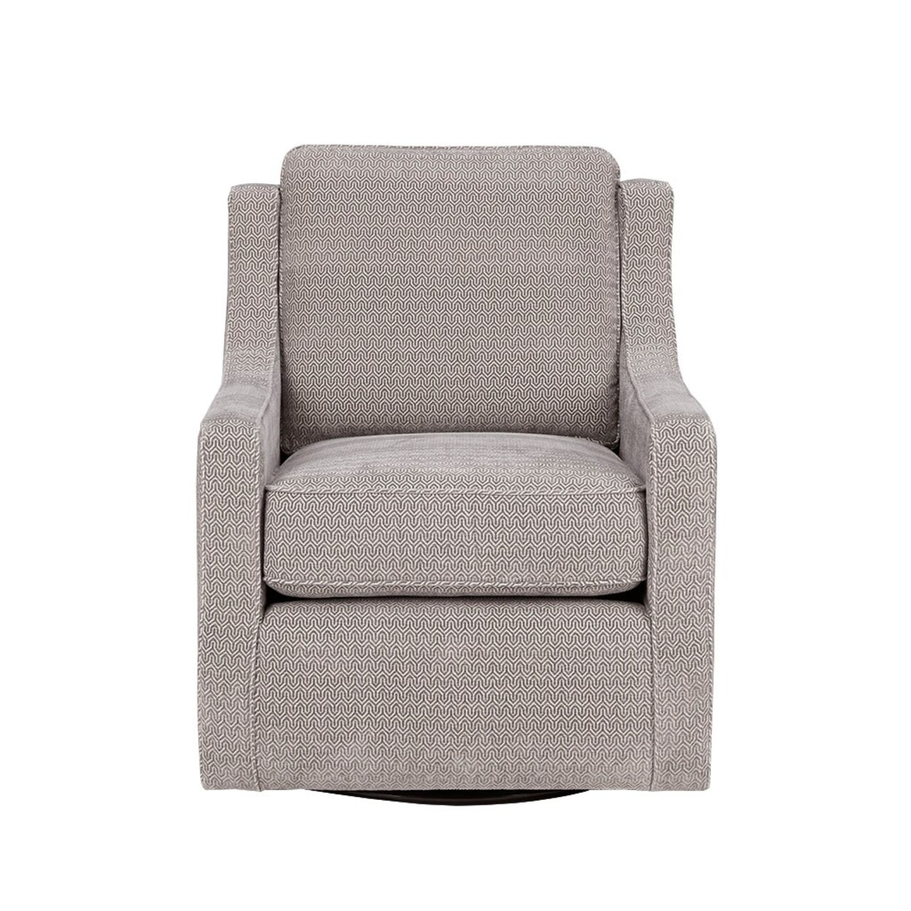 Gracie Mills Alondra Chenille Curved Armrest Swivel Chair - Grace-8254